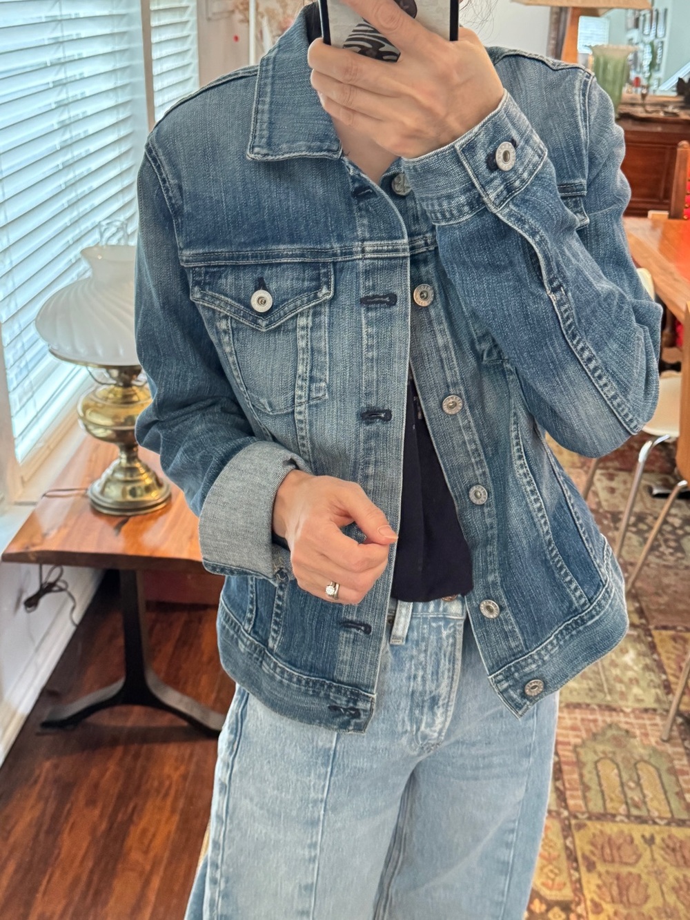AG ADRIANO GOLDSCHMIED DENIM JACKET SIZE Large Made in USA